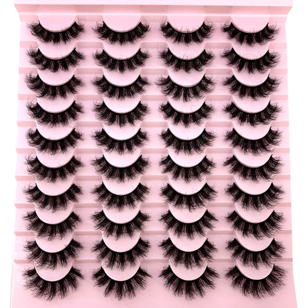 HBZGTLAD 20 çift doğal, kalın, - Eyelash Extension Human Hair incelemesi ve fiyatı