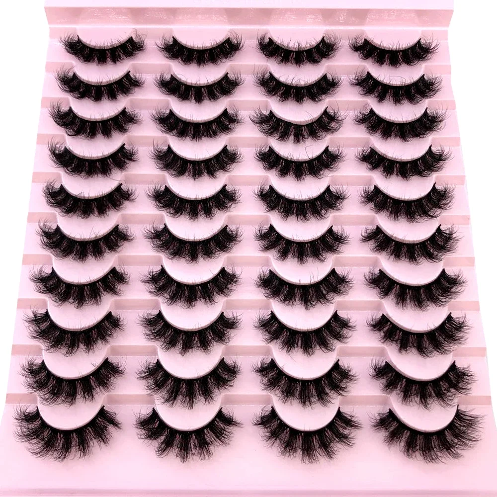 HBZGTLAD 20 çift doğal, kalın, - Eyelash Extension Human Hair incelemesi ve fiyatı