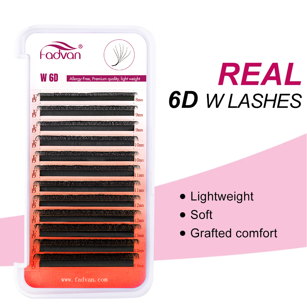 FADVAN Gerçek 6D W kirpikler 0 - Eyelash Extension Human Hair incelemesi ve fiyatı