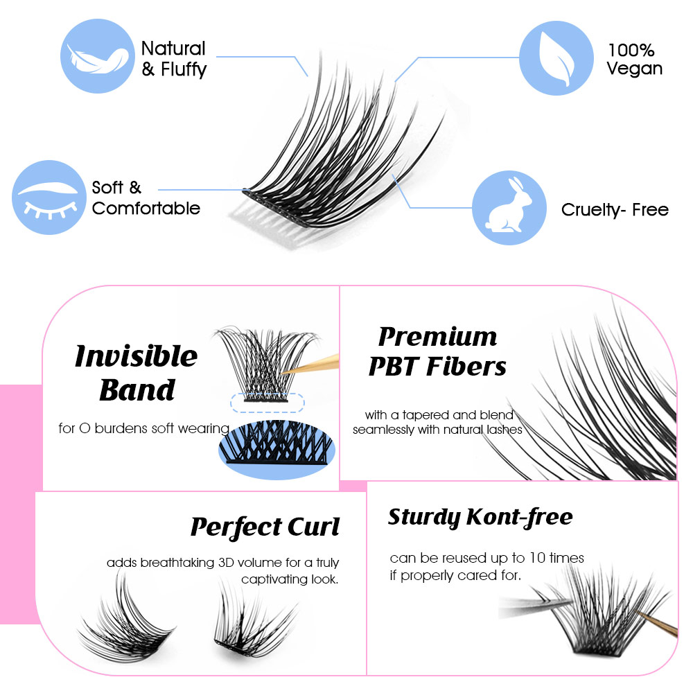 144 adet DIY Küme Şeklinde Böl - Eyelash Extension Russian incelemesi ve fiyatı