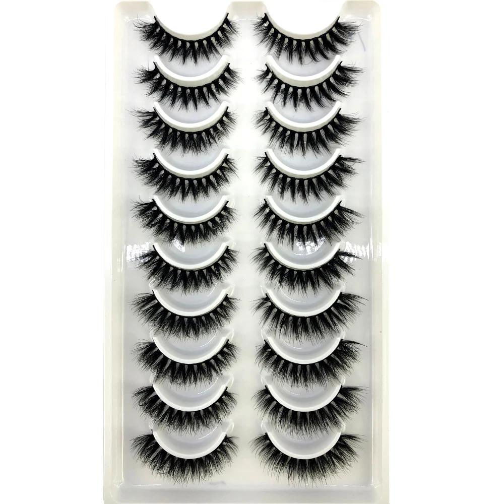 Yeni 5/10 Pairs 3D Sahte Vizon - Eyelash Extension For Asian Eyes incelemesi ve fiyatı